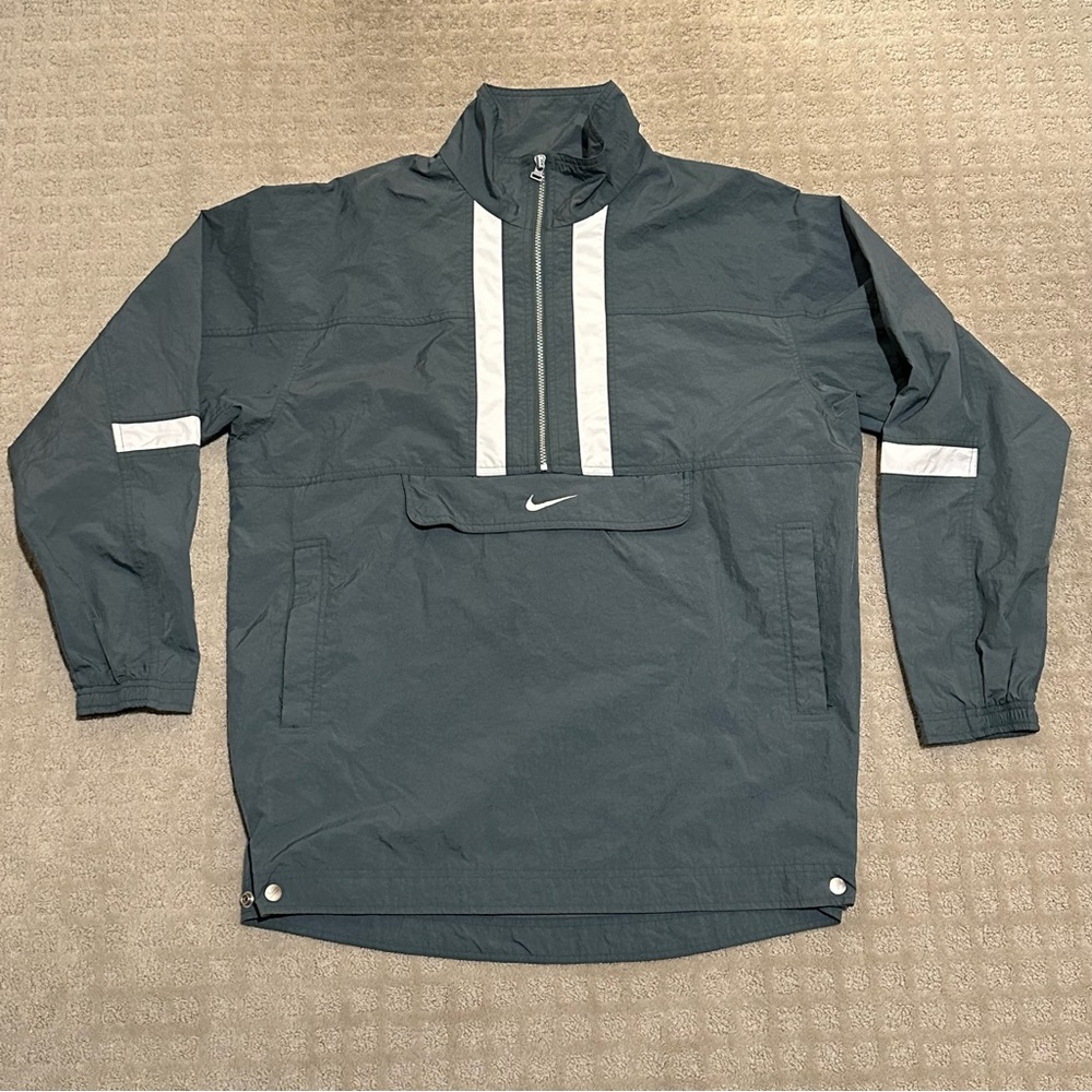 Nike Vintage Green Windbreaker Half Zip Jacket/Anorak